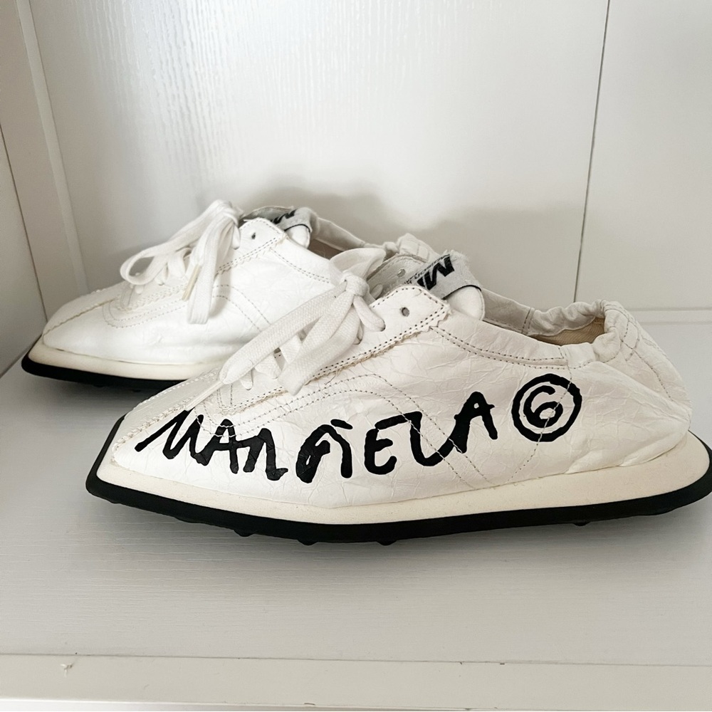 MM6 Maison Margiela White 6 Racer Sneakers - Picture 7 of 11